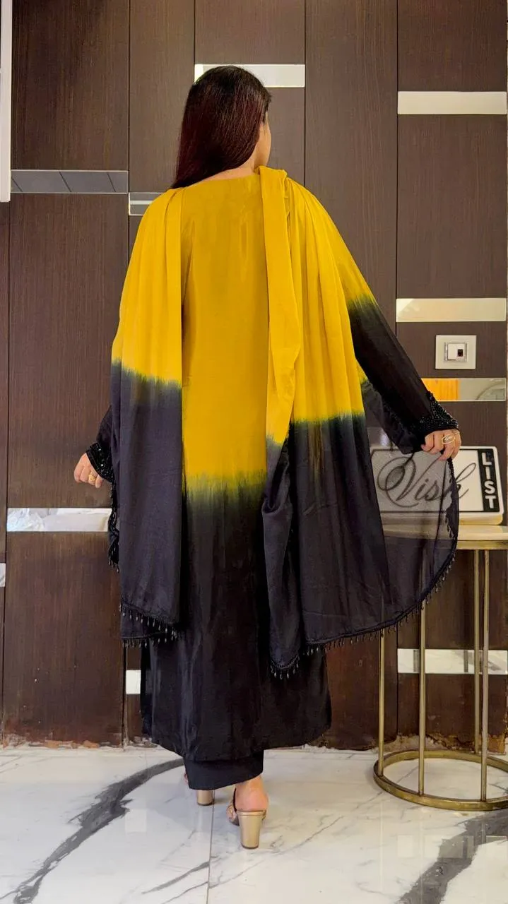 Sabina 1710 Crep Silk Designer Embroidery Readymade Dress for woman