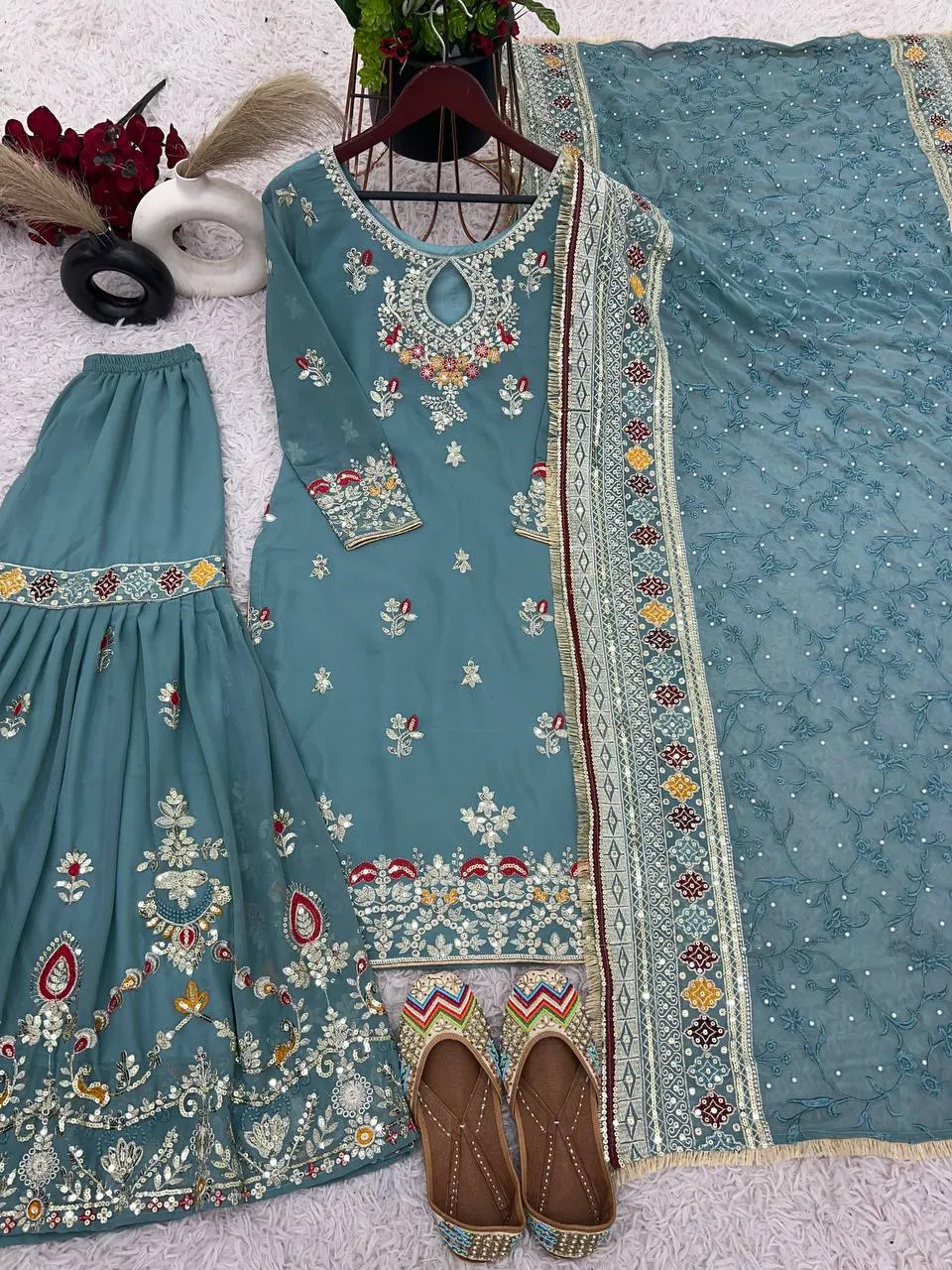Sabina 5007 Georgette Embroidery Festival Sharara Suit for woman