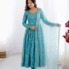 Sabina 524 Vichitra Silk Sequence Work Anarkali Readymade Dress for woman