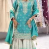 Sabina 536 Gmy Silk Designer Party Wear Sharara Suit for woman