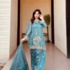 Sabina 537 GMY Silk Sky Blue Embroidery Salwar Suitm for woman