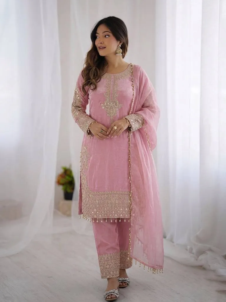 Sabina 540 Roman Glass Silk Embroidery Festival Salwar Suit for woman