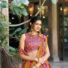 WMN 1256 Designer Pink Tasar Silk Printed Lehenga Choli for Wedding & Festive Wear