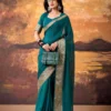 WMN 7908 Premium Teal Green Mass Mello Zari Weaving Saree for Wedding & Festive Wear Women