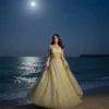 HCR 1117 Golden Butterfly Net Heavy Embroidery Bridal Lehenga Choli | Sequins Work Designer Wedding Lehenga