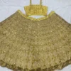 HCR 1117 Golden Butterfly Net Heavy Embroidery Bridal Lehenga Choli | Sequins Work Designer Wedding Lehenga