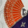 HCR 1120 Orange & Purple Two Tone Silk Embroidery Work Bridal Lehenga Choli | Heavy Sequins Wedding Lehenga