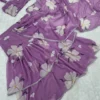 HCR 1132 Purple Floral Printed Ready To Wear Lehenga Saree for Women | Georgette Ruffle Designer Saree
