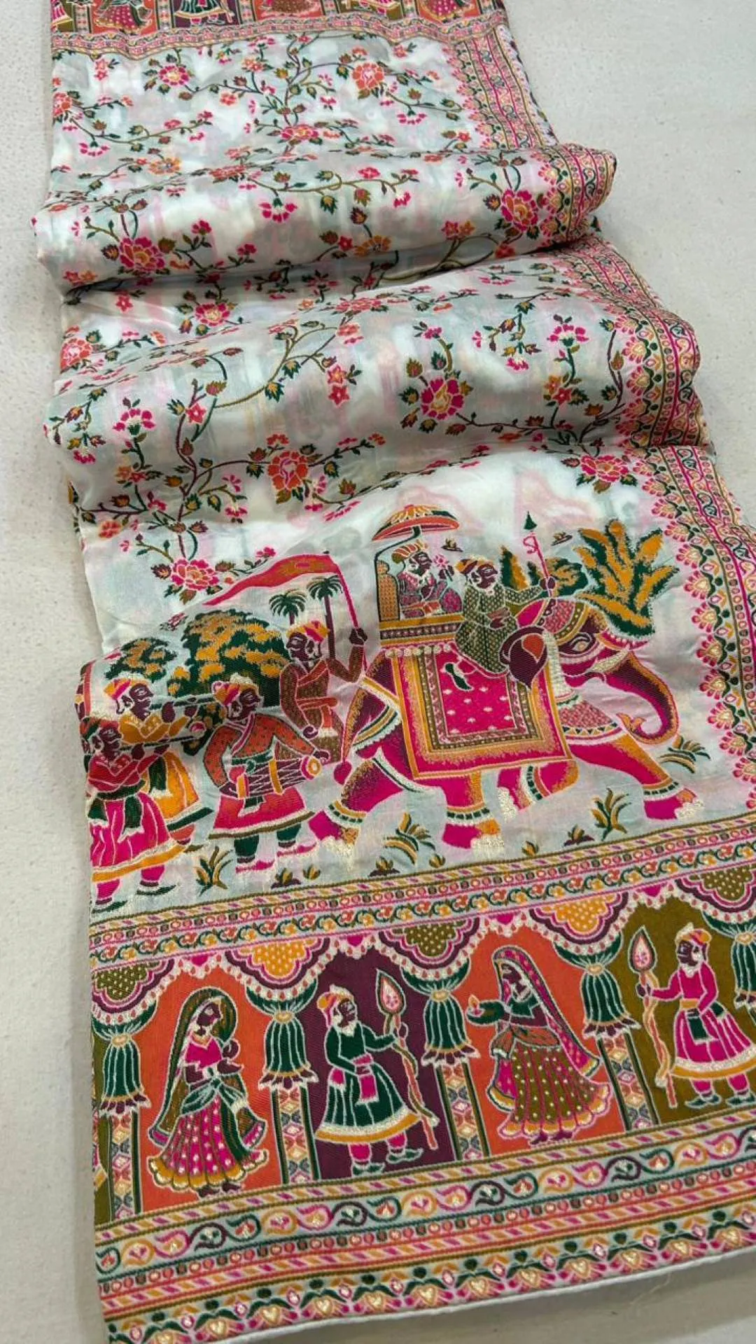 Kashmiri Silk Saree with Heritage Digital Print & Weaving Border | Laxmi 1051 Designer Festival Wear Saree for Women