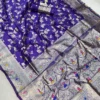 Purple Banarasi Silk Saree with Silver Zari Weaving Work | Laxmi 1106 Designer Wedding Wear Saree for Women