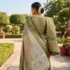 Bottle Green Kanjivaram Silk Saree With Rich Zari Weaving Border & Blouse For Women Laxmi 88
