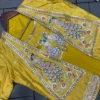 Madhuri 256 Ready To Wear Saree for Women with Embroidered Koti Jacket | Mustard Yellow Heavy Crepe Satin Wedding Party Wear Saree