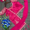 Madhuri 261 Rani Pink Chinon Lehenga Choli with Designer Embroidered Jacket | Heavy Sequins Work Wedding Party Wear Lehenga