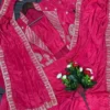 Madhuri 265 Rani Pink Ready To Wear Saree with Designer Embroidered Jacket | Heavy Crepe Satin Koti Style Wedding Party Wear Saree