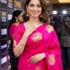 Rani Pink Lichi Silk Saree with Golden Elephant Zari Work | Rani 6066 Designer Party Wear Saree