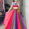 Multicolor Bandhani Print Navratri Lehenga Choli for Women | Designer Garba & Dandiya Dress | WMT 7705 Fully Stitched