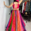 Multicolor Bandhani Print Navratri Lehenga Choli for Women | Designer Garba & Dandiya Dress | WMT 7705 Fully Stitched