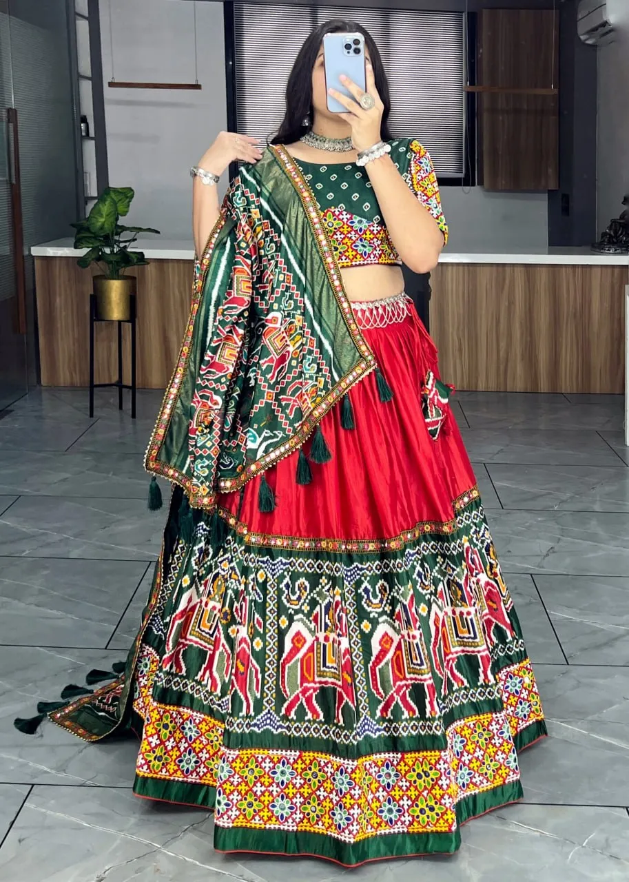 Designer Patola Print Navratri Lehenga Choli with Paithani Dupatta WMT 8018