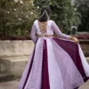 Designer Purple White Mirror Hand Work Navratri Chaniya Choli for Women | WMT 8051 Rayon Cotton Garba Dress