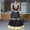 Designer Black Navratri Chaniya Choli with Gamthi Work Long Jacket WMT 8052
