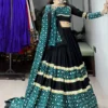 Designer Black Navratri Chaniya Choli with Embroidery Work & Dupatta WMT 8067