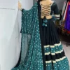 Designer Black Navratri Chaniya Choli with Embroidery Work & Dupatta WMT 8067