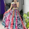 Designer Multicolor Georgette Printed Lehenga with Kutchi Mirror Work Blouse | WMT 8077 Navratri Garba Outfit for Women