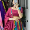 Designer Navratri Lehenga Choli for Women | Multicolor Chinon Chaniya Choli with Dupatta | WMT 8208 Garba & Dandiya Dress