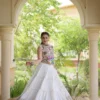 Fully Stitched White Rayon Kutchi Work White Lampi Lace Navratri Wear Ghagra Choli