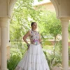 Fully Stitched White Rayon Kutchi Work White Lampi Lace Navratri Wear Ghagra Choli