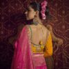 KIRA-KIMAYRA Pink Woven Pure Viscose Saree - Image 3