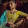 Woman's Turquoise Blue Pure Viscose Dola Banarasi Saree - Image 2