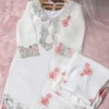 Embroidered Kurta, Patiala & Dupatta Set | Crepe White Party Wear Farshi Salwar Suit