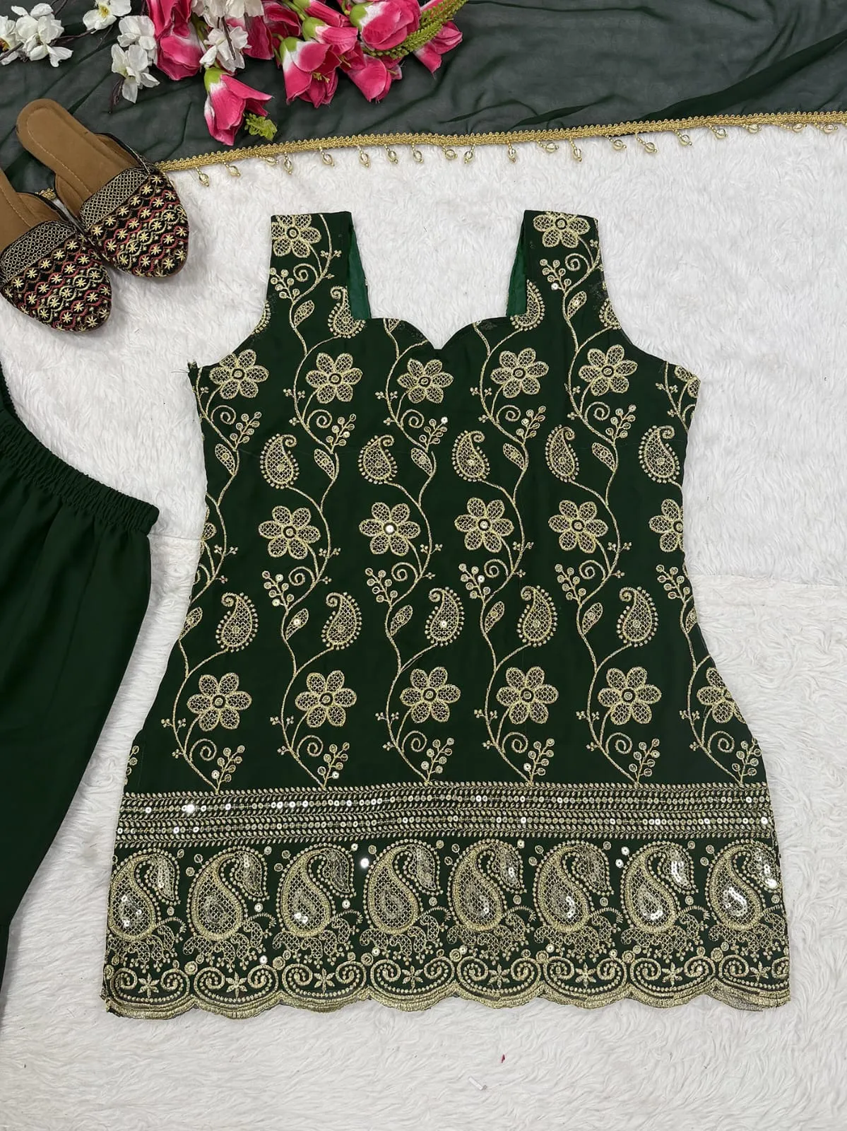 Women's Embroidery Work Sarara Western Wear