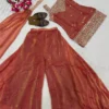 Mirror Work Sharara Set for Women with Choker Dupatta | Sleeveless Festive Ethnic Wear