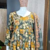 Rayon Chanderi Anarkali Floral Printed Panelled Kurta with Palazzos & With Dupatta