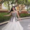 Magnetic White Full Stitched Kora Cotton Lehenga with Designer Sleeveless Blouse Chaniya Choli