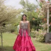 Embroidered Thread Work Ready to Wear & Pink Patch Work Cotton Lehenga Choli