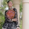 Kora Cotton Bandhni Kutchi Gamthi With Bandhni Print work Lehenga Set