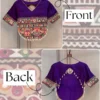 Roman Silk Gamthi Embroidery Work Navratri Blouse garba