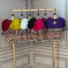 Roman Silk Gamthi Embroidery Work Navratri Blouse garba