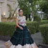 Women's Garba Wear Rayon With Kutchi Work Black Navratri Chaniya Choli Set