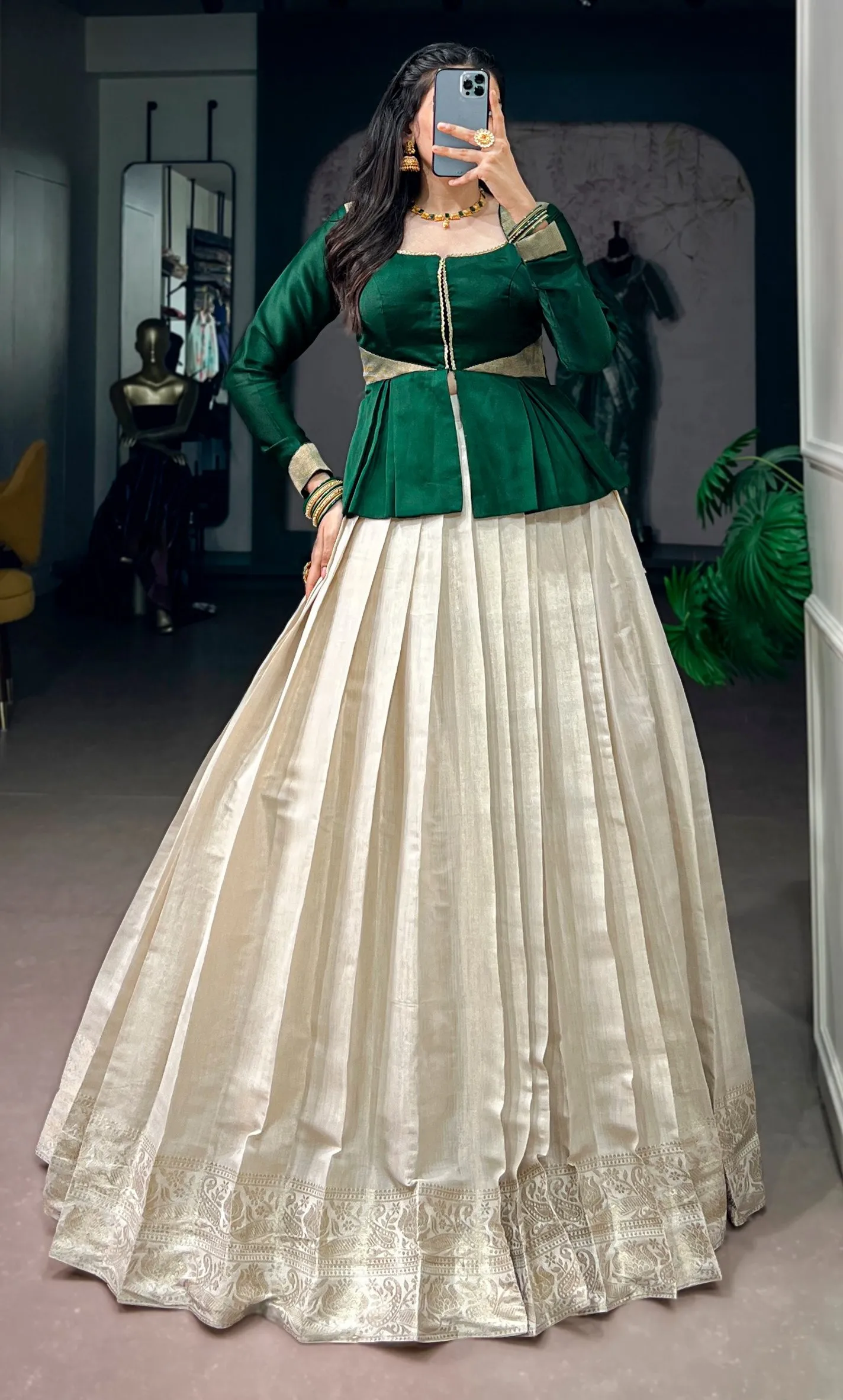 swarnamukhi Satin Silk Kanchipuram traditional Lehenga Choli