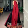 Heavy Rayon Black Color Fully Stitched Work Lehenga Choli with Kutchi Embroidery