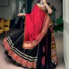 Heavy Rayon Black Color Fully Stitched Work Lehenga Choli with Kutchi Embroidery