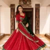 Georgette With Bandhej & Gota Patti Work Navratri Special Print Designer Lehenga Choli for Garba
