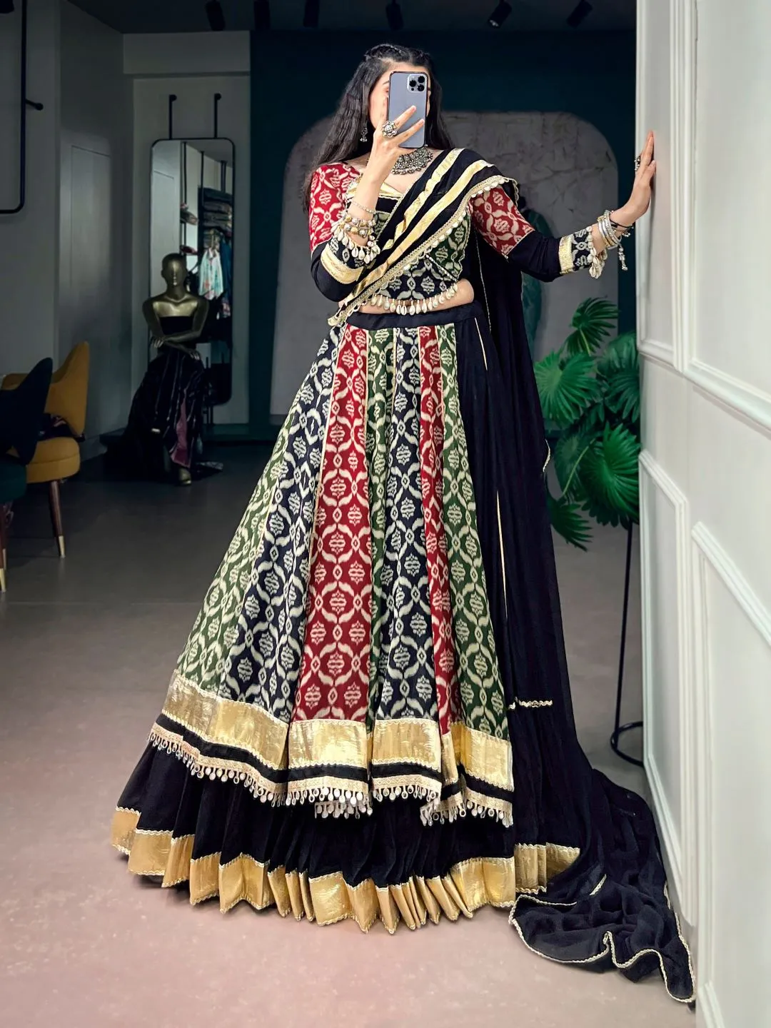 Pure Rayon With Kodi Work Designer Chaniya Choli Navratri Special for woman, 7 Meter Flair