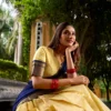 Navy Blue Pure Kanchipuram Silk Zari Weaving South Indian Lehenga Choli for woman