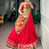 Women’s Jacquard Silk Paithani Zari Work Lehenga Choli
