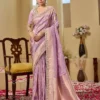 Shisha Kum Kum Vol-10 Premium Tissue Silk Zari Weaving Fabric With Double Blouse for woman